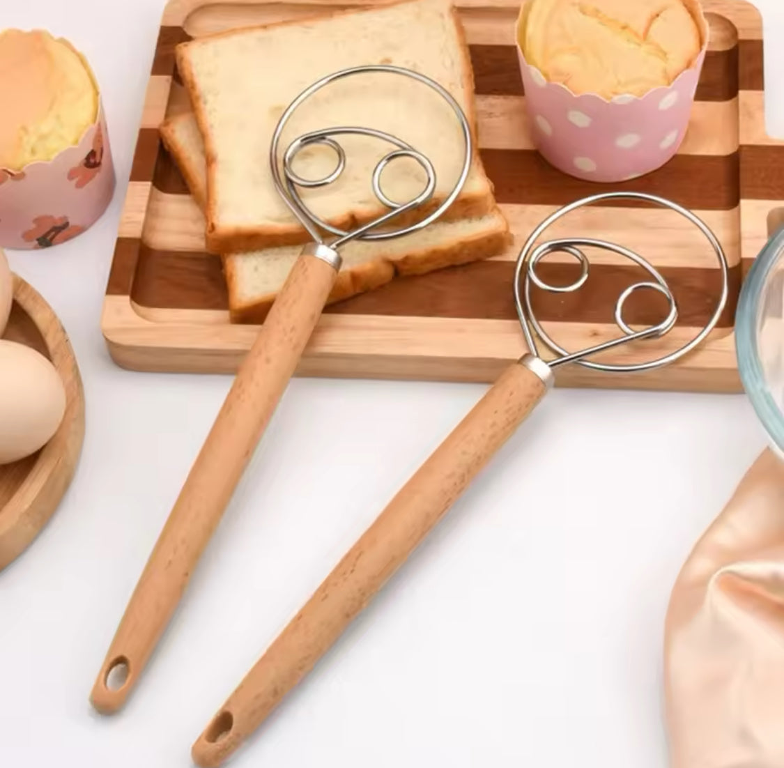 Flour Mixer, Manual Non Stick Cream Beater, Danish Bread Dough Hand Mixer, Dough Whisk Mixer, Kitchen Baking Blender Tool, Durable Handheld Food Blender For Cooking Flour Mixer, Manual Non Stick Cream Beater, Danish Bread Dough Hand Mixer, Dough Whisk Mixer, Kitchen Baking Blender Tool, Durable Handheld Food Blender For Cooking